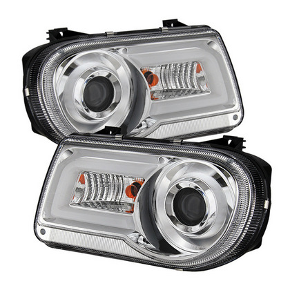 Spyder LED Projector Chrome Headlights 05-10 Chrysler 300C